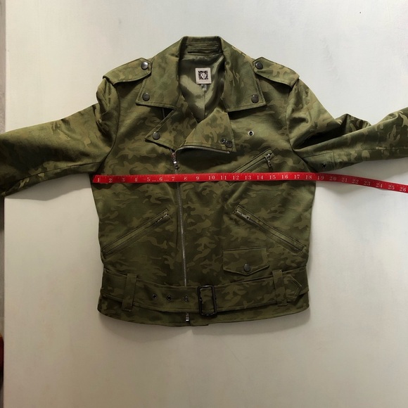 Vintage Anne Klein Y2K Camouflage Olive Green Utility Jacket Size 6 Rare - Picture 11 of 13